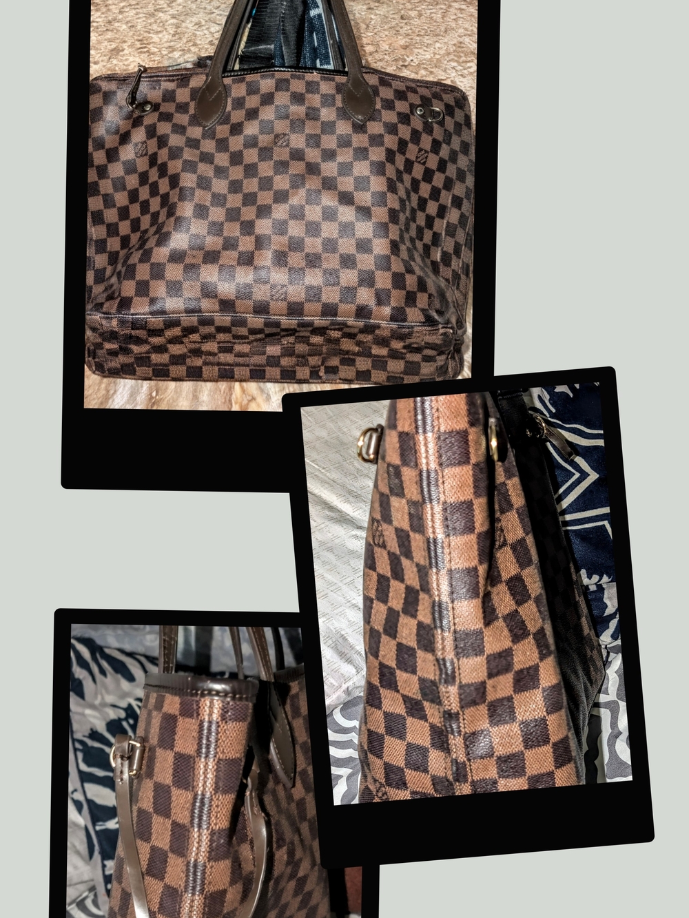 Louis Vuitton Neverfull MM Damier Ebene W/ Rose Ballerine Interior